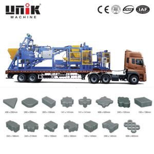 Пересувна машина для виготовлення бетонних блоків